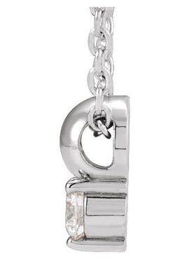 14K Yellow Gold 1/6 CT Natural Diamond Bead Pendant