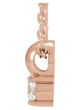 14K Yellow Gold 1/6 CT Natural Diamond Bead Pendant