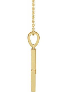 14K Rose Gold .08 CTW Natural Diamond Lightning Bolt 16-18
