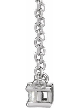 14K White Gold .07 CT Natural Diamond Solitaire 16