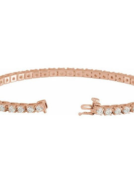 14K Yellow Gold 1 CTW Natural Diamond Line 7 1/4