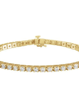 14K Yellow Gold 1 CTW Natural Diamond Line 7 1/4