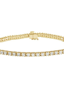 14K Yellow Gold 1 CTW Natural Diamond Line 7 1/4