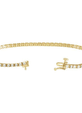 14K Yellow Gold 1 CTW Natural Diamond Line 7 1/4