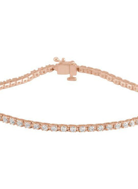 14K Yellow Gold 1 CTW Natural Diamond Line 7 1/4