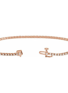 14K Yellow Gold 1 CTW Natural Diamond Line 7 1/4