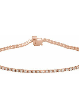 14K Yellow Gold 1 CTW Natural Diamond Line 7 1/4
