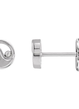 14K Rose Gold Yin Yang Earrings