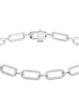 14K Yellow Gold 9/10 CTW Natural Diamond Link 7