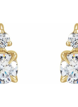 14K Yellow Gold 1/3 CTW Lab-Grown Diamond Earrings