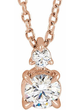 14K Yellow Gold 1/4 CTW Lab-Grown Diamond Claw-Prong 16-18