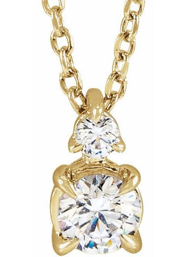14K Yellow Gold 1/4 CTW Lab-Grown Diamond Claw-Prong 16-18