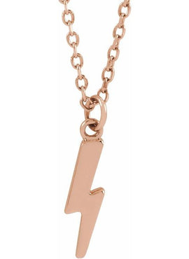 14K Yellow Gold Lightning Bolt 16-18
