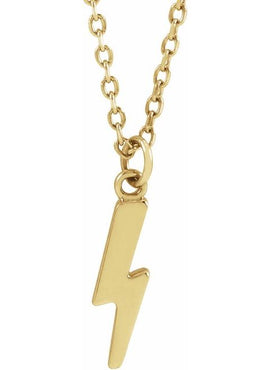 14K Yellow Gold Lightning Bolt 16-18