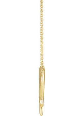 14K Yellow Gold Cross & Open Heart 16