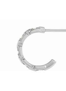 14K Yellow Gold .04 CTW Natural Diamond Chain Link 12.5 mm Huggies