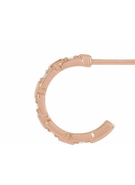14K Yellow Gold .04 CTW Natural Diamond Chain Link 12.5 mm Huggies