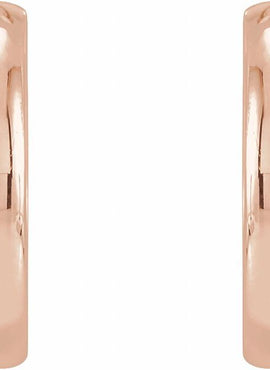 14K White Gold 9.5 mm Hinged Hoop Earrings