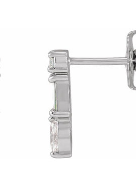 14K Yellow Gold 1/4 CTW Natural Diamond Multi-Shape Bar Earrings