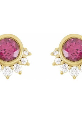 Platinum Natural Tanzanite & .08 CTW Natural Diamond Earrings