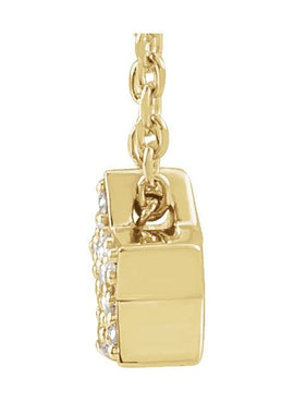 Sterling Silver .04 CTW Natural Diamond Star Pendant