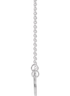 14K White Gold Mother & Daughter Stick Figure Family 18