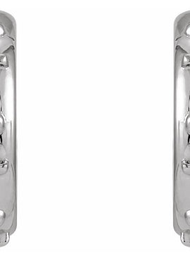 Sterling Silver Rosary Hoop Earrings