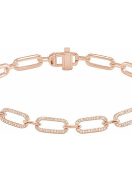 14K Yellow Gold 9/10 CTW Natural Diamond Link 7