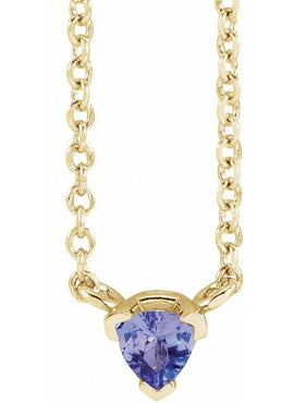 14K Rose Gold Natural Tanzanite Solitaire 16