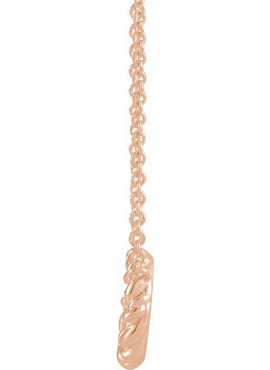 14K White Gold 14.2 mm Rope Circle 18
