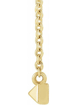 14K White Gold Geometric Bar 16