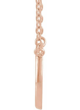 14K Rose Gold Circle 18