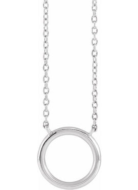 14K Rose Gold Circle 18