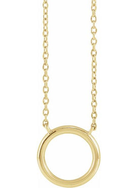 14K Rose Gold Circle 18