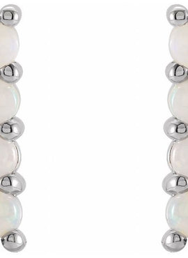 Sterling Silver Natural Turquoise Bar Earrings