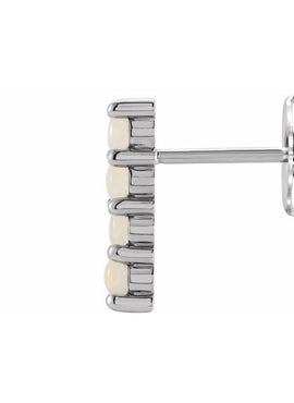 Sterling Silver Natural Turquoise Bar Earrings
