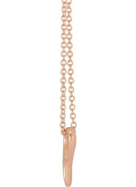 14K Rose Gold 10.82x5.01 mm Survivor Ribbon Slide Pendant