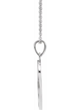 Sterling Silver Live Engraved Disc 16-18