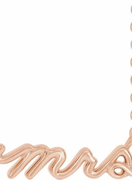 14K Yellow Gold Mrs 16