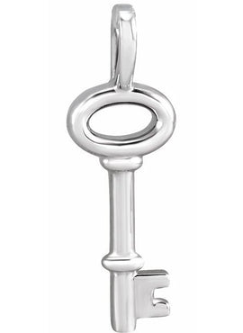 14K Yellow Gold 20x6.5 mm Key Pendant