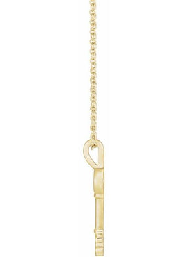 14K Yellow Gold 20x6.5 mm Key Pendant