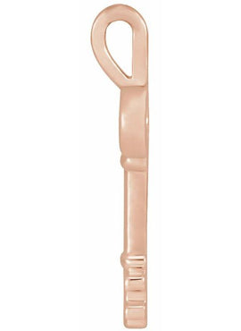 14K Yellow Gold 20x6.5 mm Key Pendant