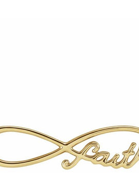 14K Yellow Gold Infinity-Inspired Faith 16