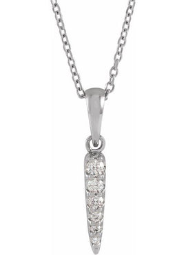 14K Rose Gold 1/10 CTW Natural Diamond Spike 16-18