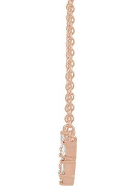 14K Rose Gold 1/6 CTW Natural Diamond V 16