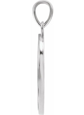 Sterling Silver Live Engraved Disc 16-18