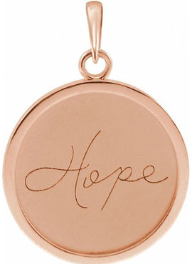 Sterling Silver Live Engraved Disc 16-18