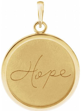 Sterling Silver Live Engraved Disc 16-18