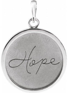 Sterling Silver Live Engraved Disc 16-18