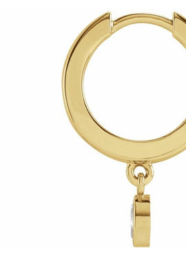 14K Yellow Gold 1/5 CTW Natural Diamond Hinged Hoop Earrings